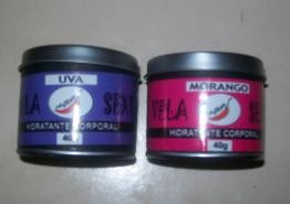 Vela Hidratante e Comestivel Sabor Uva